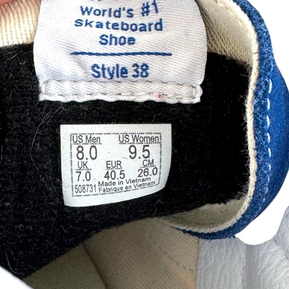 VANS SK8-HI 38 DX Anaheim Factory Skate Shoes Blue Yellow Red | Men 8 Women 9.5 - Picture 12 of 12